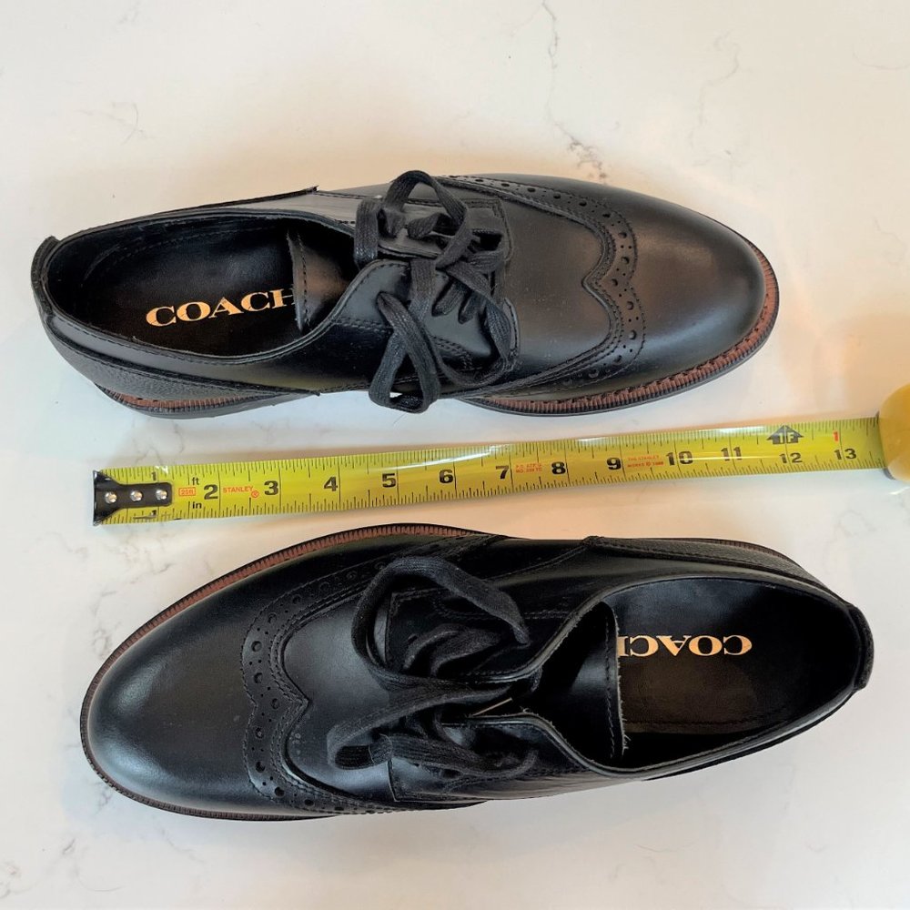 COACH Men's Bleecker Wingtip Derby - G1550 - Black - Size 10D - Picture 4 of 9